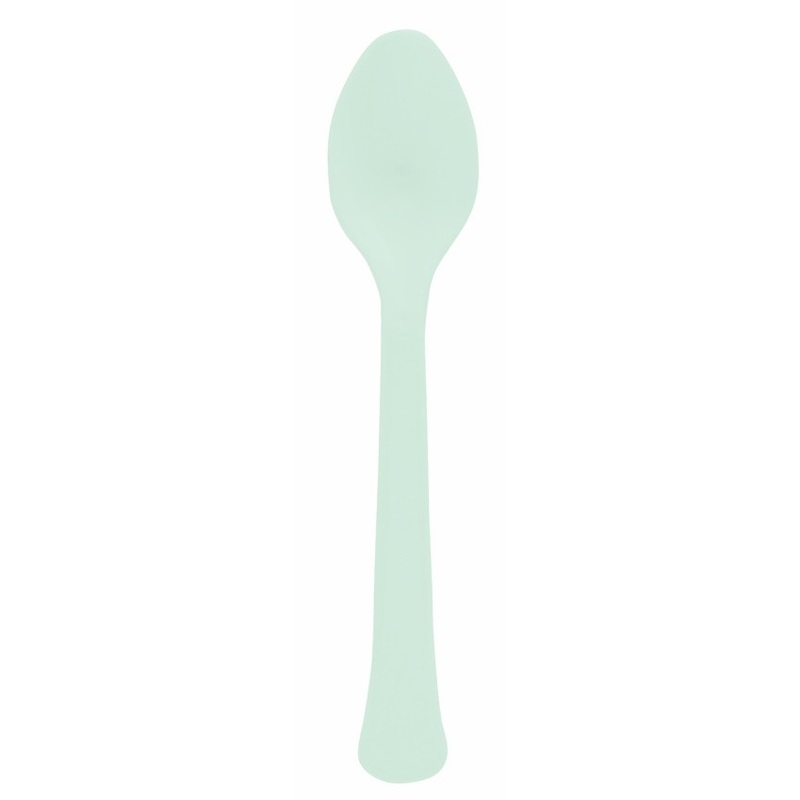 24 Duck Egg reusable plastic spoons