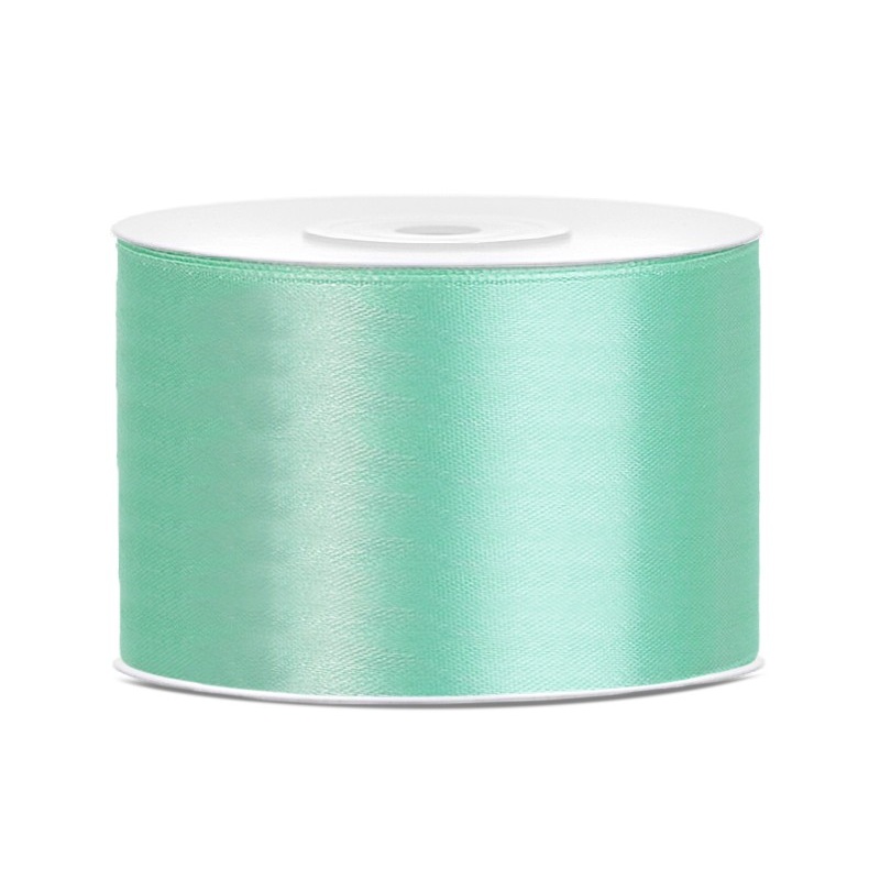 25m satin gift ribbon mint 5cm wide