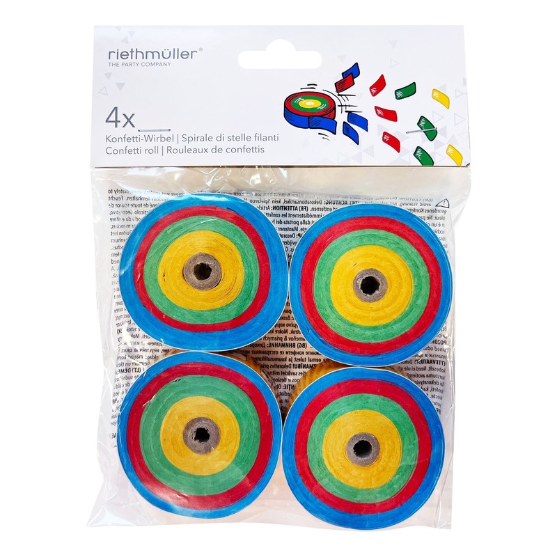 4 confetti frisbees 6.5cm