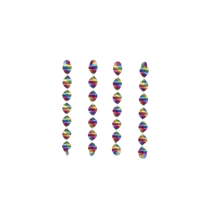 4 Rainbow Party rotor spiral hangers 60cm