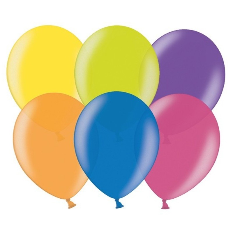 50 party star metallic balloons multicolored 23cm