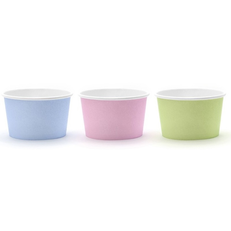 6 Spring Party ice cream cups 170ml
