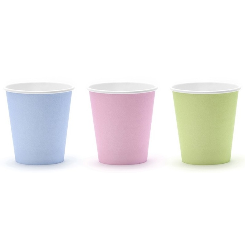 6 Spring Party paper cups 180ml