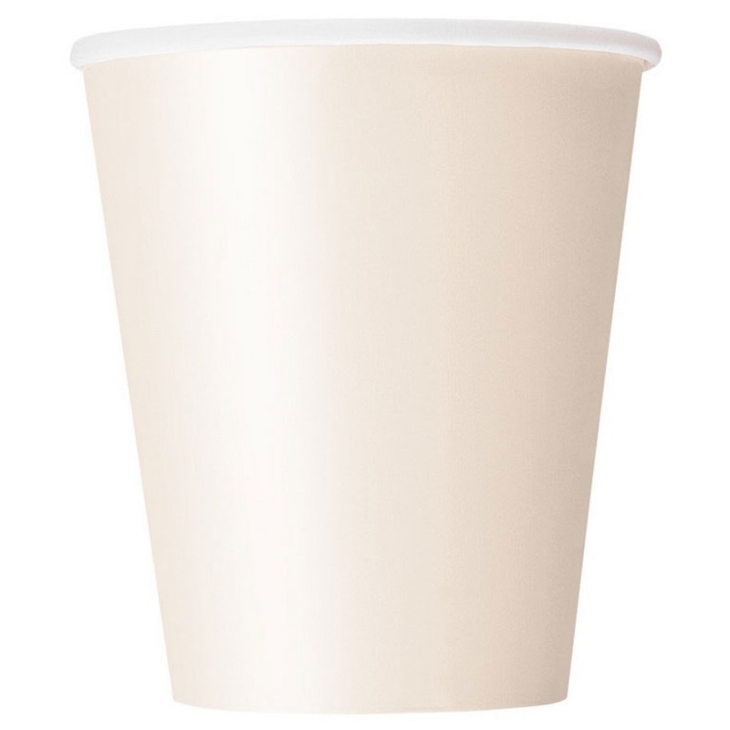8 party paper cups Valentina dark green 266ml