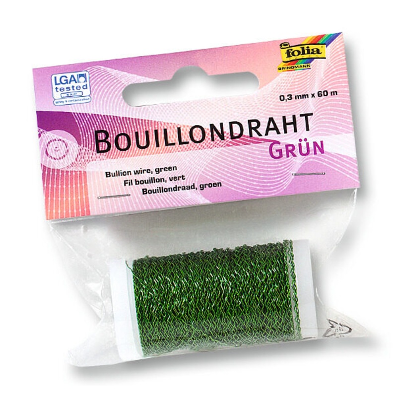 Bouillondraht grn 0,3mmx60m