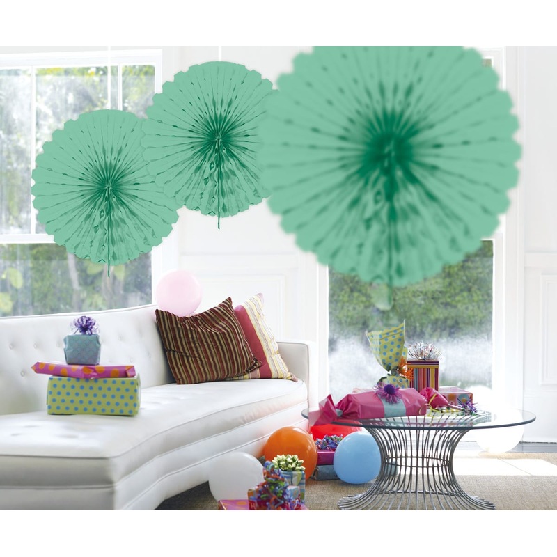 Honeycomb Fan Decor Mint Green 45cm