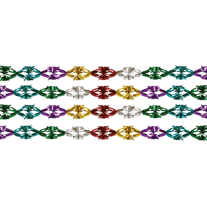 Metallic foil garland colored 2-part 250cm