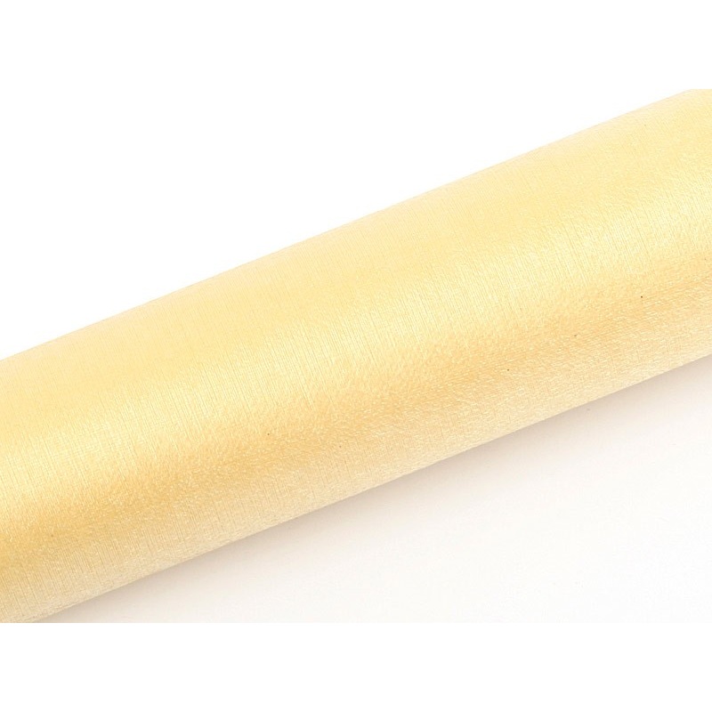 Organza fabric Elisa champagne 9m x 16cm