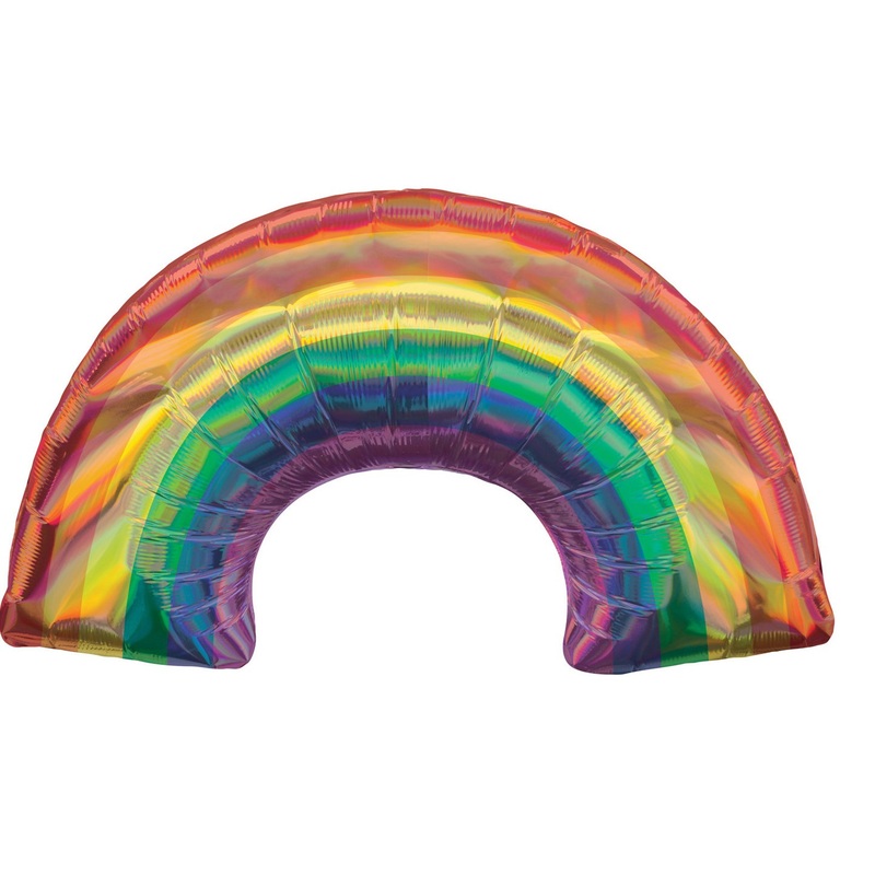 Rainbow Foil Balloon Metallic 86cm x 48cm