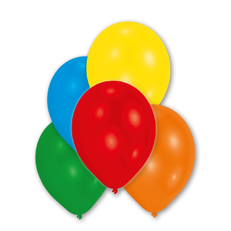 Set of 50 colorful metallic balloons 27.5 cm