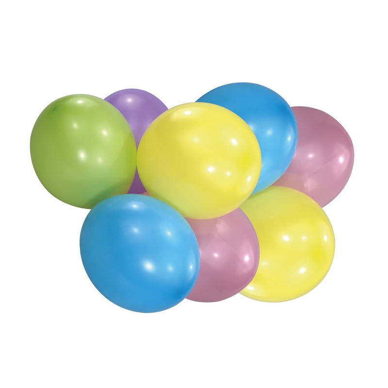 Set of 8 balloons colorful pastel 23 cm
