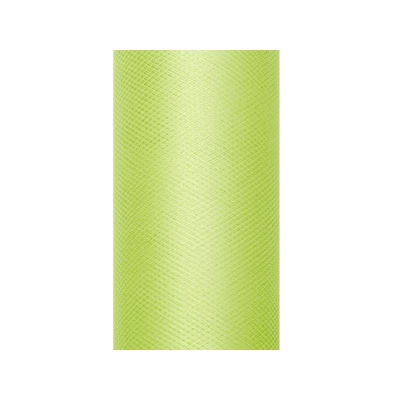 Tulle fabric Luna light green 20m x 8cm