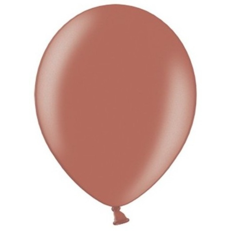10 party star metallic balloons brown 27cm