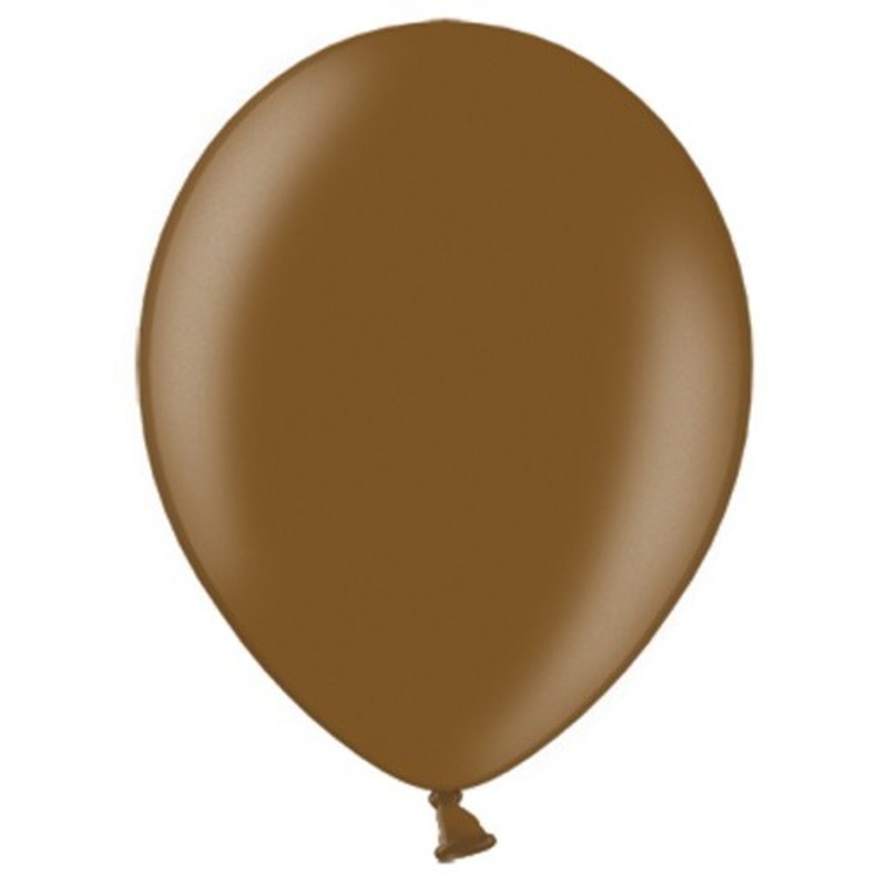 10 party star metallic balloons brown 30cm