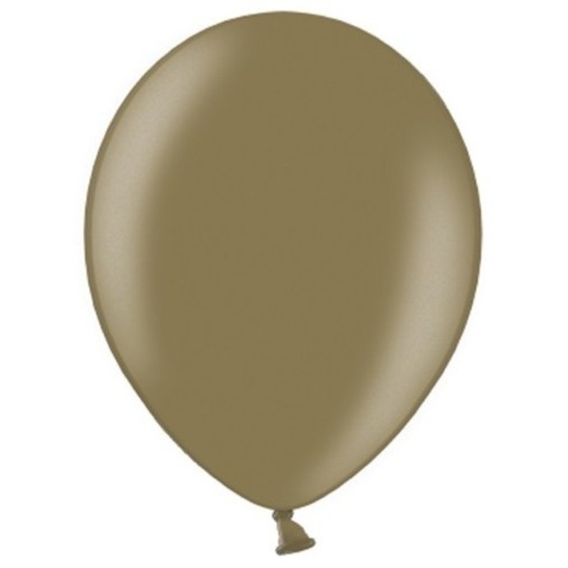 10 party star metallic balloons cappuccino 30cm