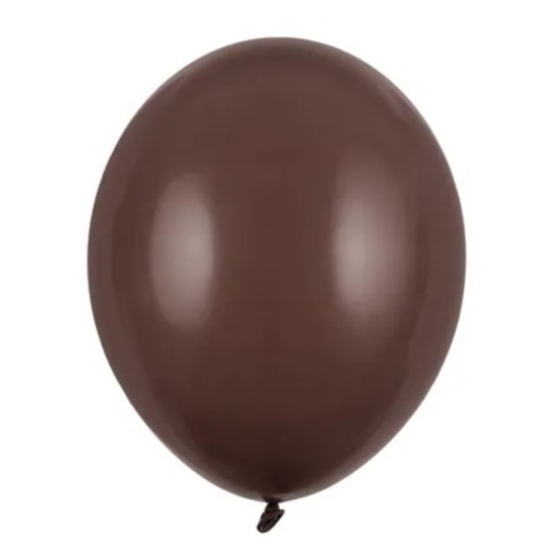 10 Partystar Latex Balloons Chocolate Brown 30cm