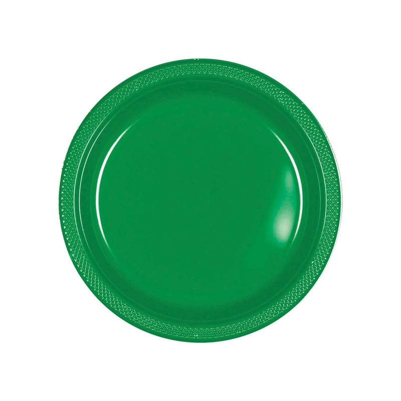 10 Partytime plates in green 17.7cm