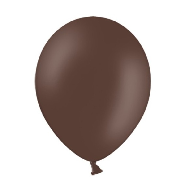 100 latex balloons cocoa brown 13cm