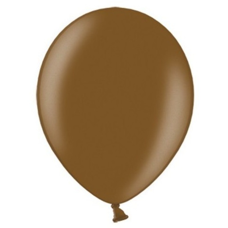 100 Partystar metallic balloons brown 27cm