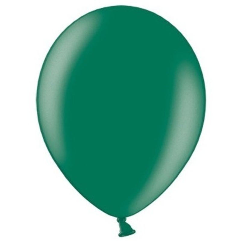 100 Partystar metallic balloons fir green 27cm