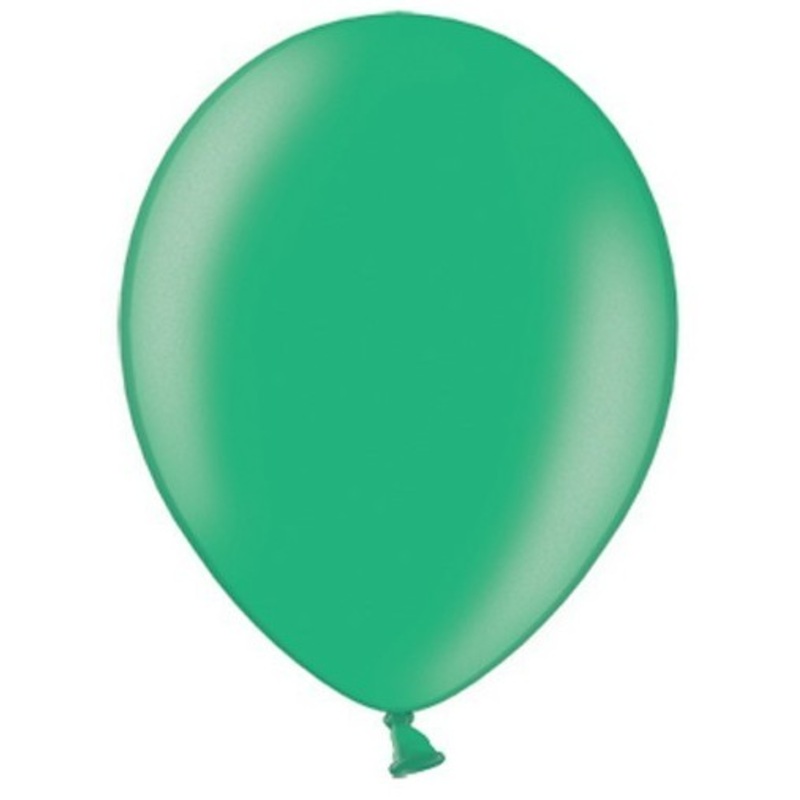 100 Partystar metallic balloons green 30cm