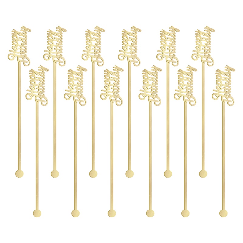 12 Flawless Birthday stirring sticks 19cm
