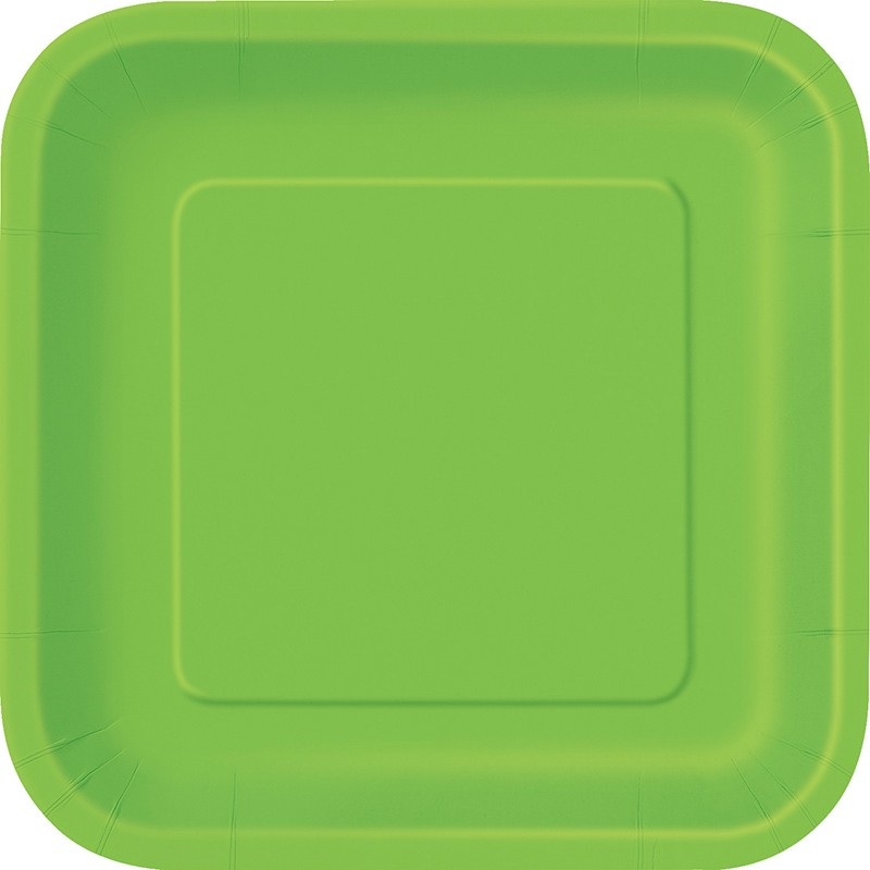 14 paper plates Vera lime green 23cm