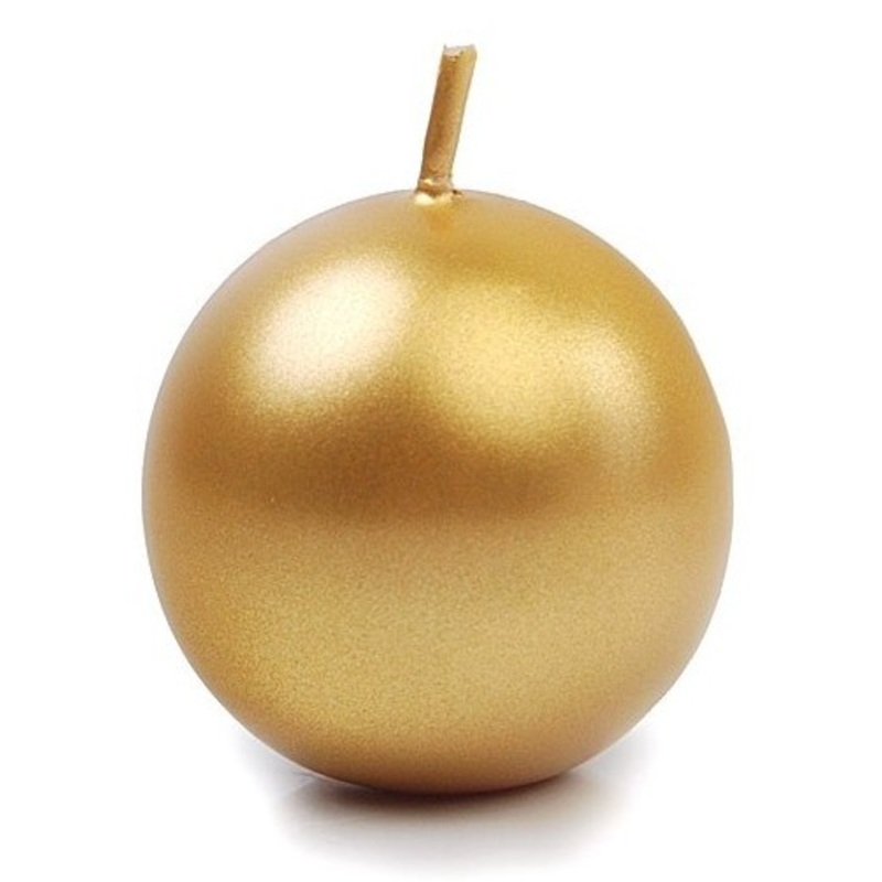 20 ball candles Torino gold 4.5cm