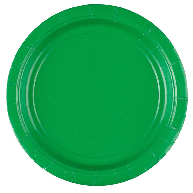 20 paper plates green 17cm