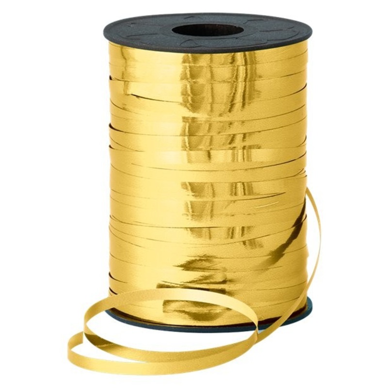250m metallic gold ribbon