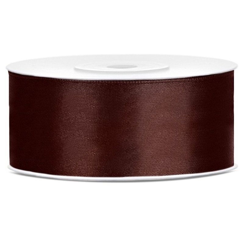 25m gift ribbon in chocolate brown
