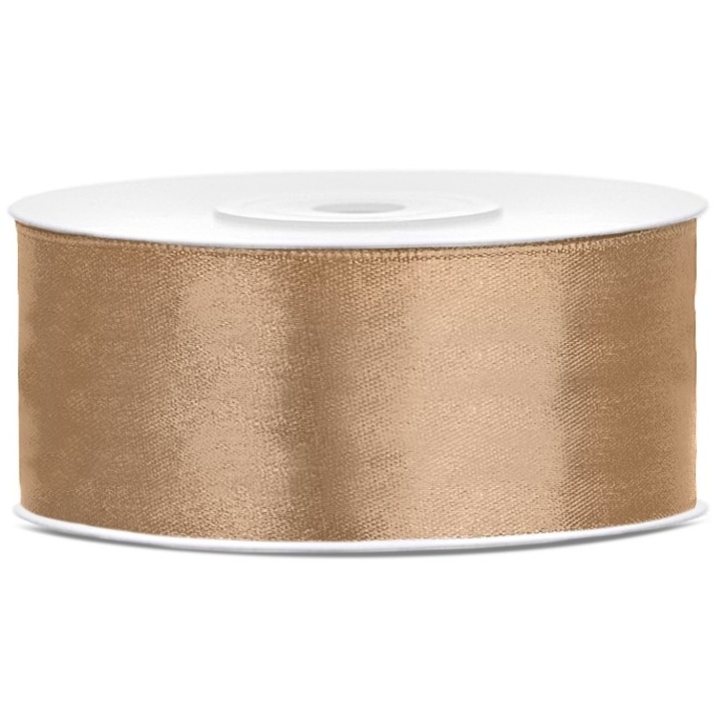 25m glittery gold satin gift ribbon
