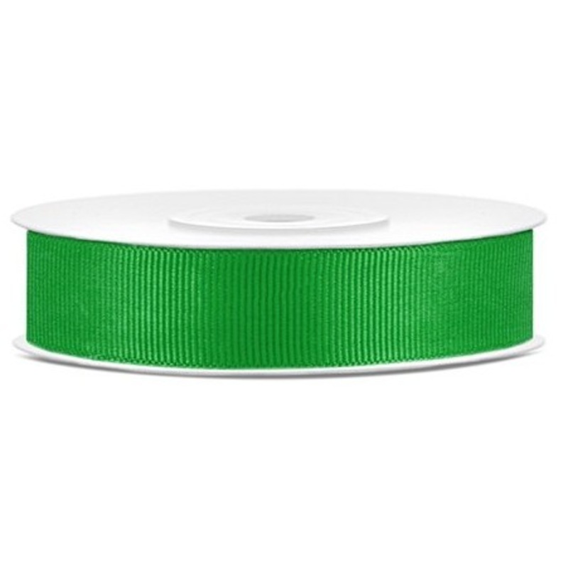 25m wide grosgrain ribbon grass green