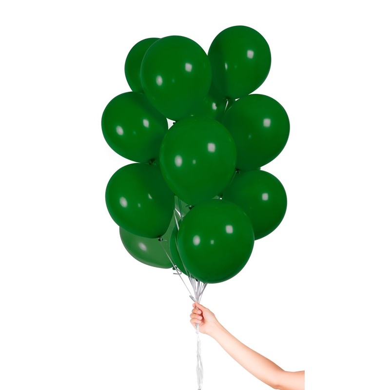 30 Latex Balloons Dark Green 23cm