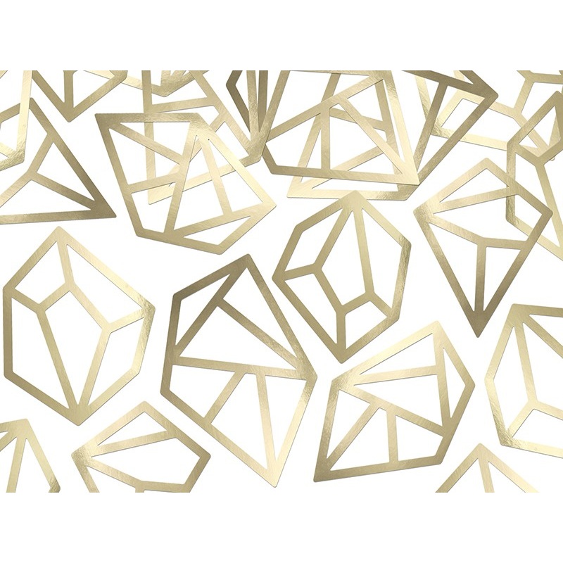 5 gold confetti gemstones