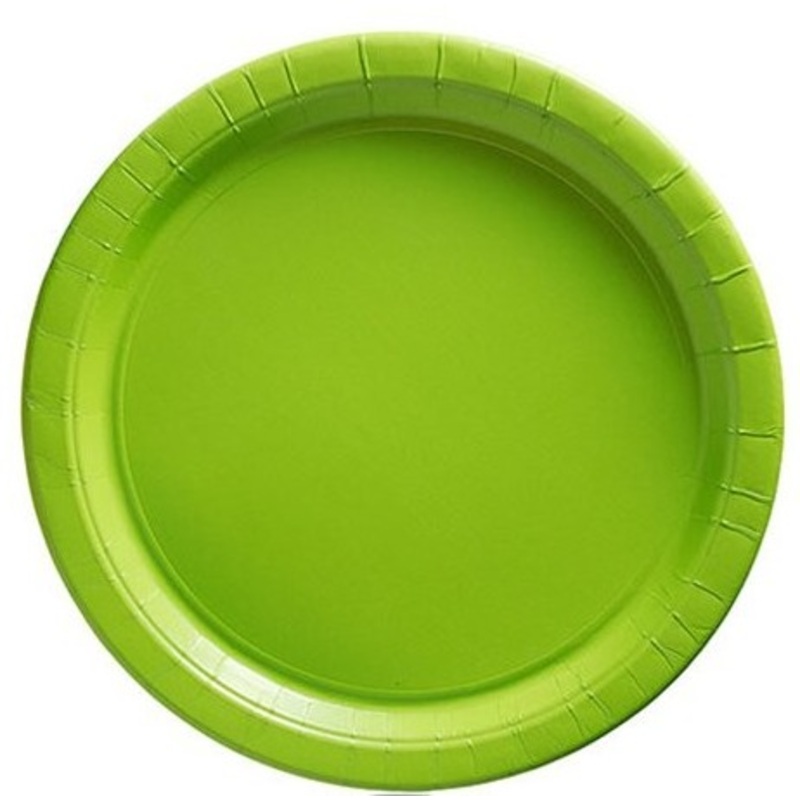 50 lime green paper plates Basel 17cm
