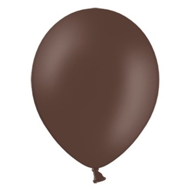 50 party star balloons chocolate brown 23cm