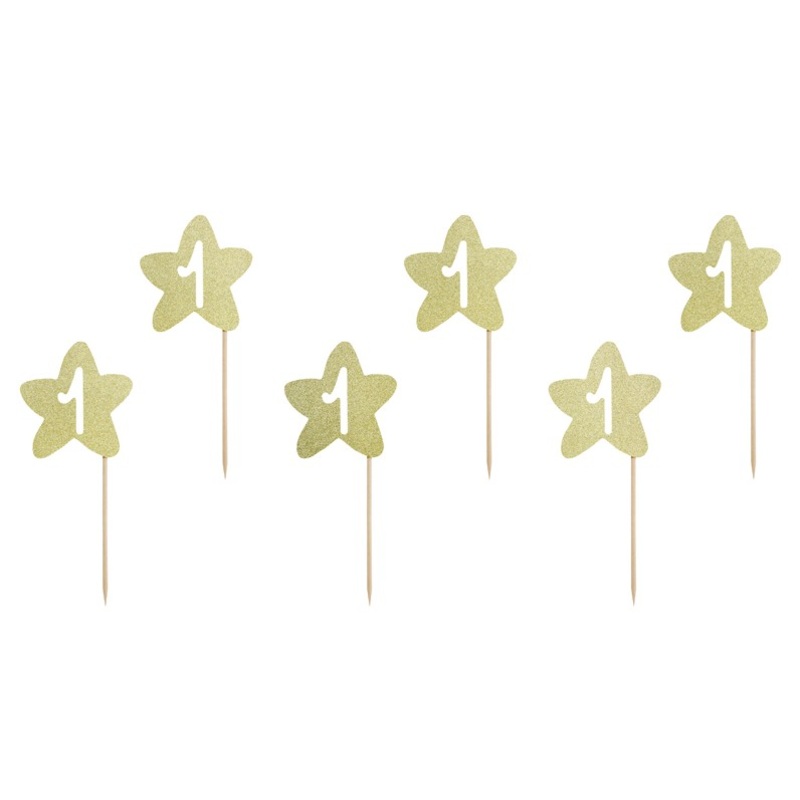 6 One Star Star Party Picker 10cm