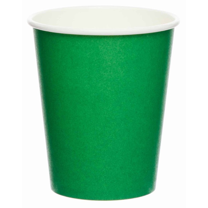8 paper cups Evergreen 227ml
