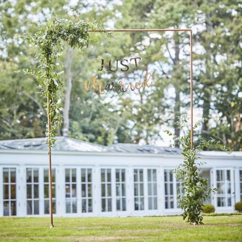 Blooming copper wedding arch