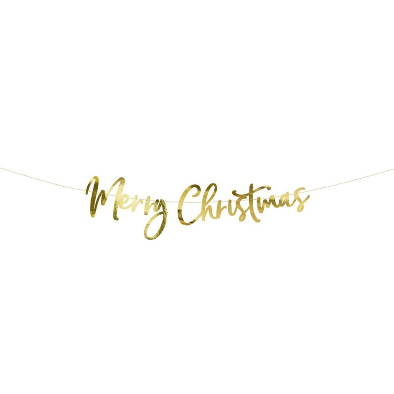 DIY Merry Christmas Garland Gold 83cm
