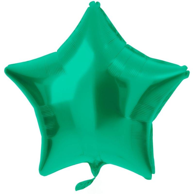 Foil Balloon Green Star 45cm
