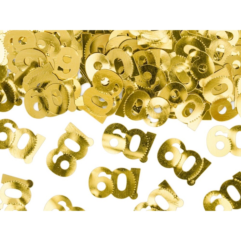 Golden 60th Birthday sprinkle decoration 15g