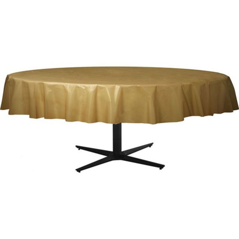 Golden plastic tablecloth around 2.1m