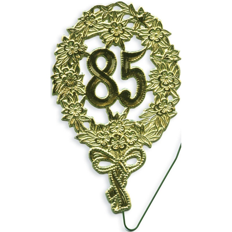 Jubilumszahl 85 mit Draht gold 8x12cm