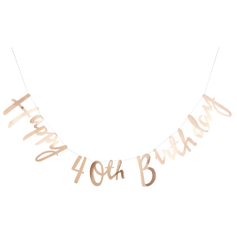 Mix & Match 40th Birthday garland 1.5m