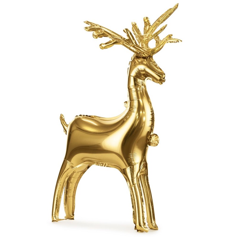 Standing Reindeer Gold 1.24m