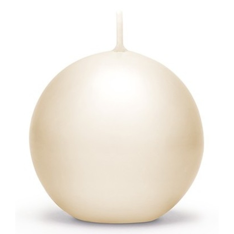 10 ball candles Torino cream 6cm