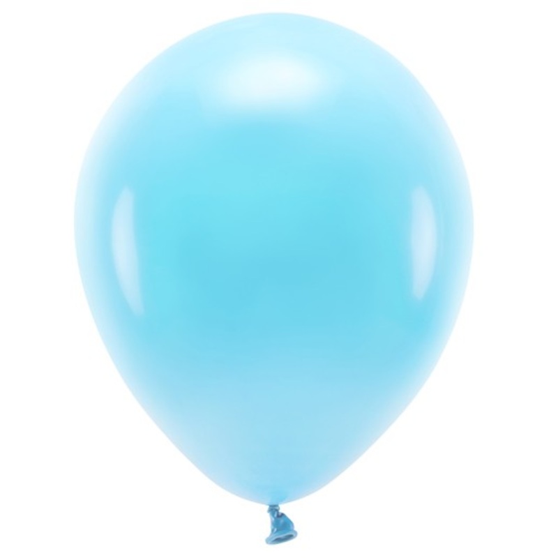 10 Eco pastel balloons azure blue 26cm