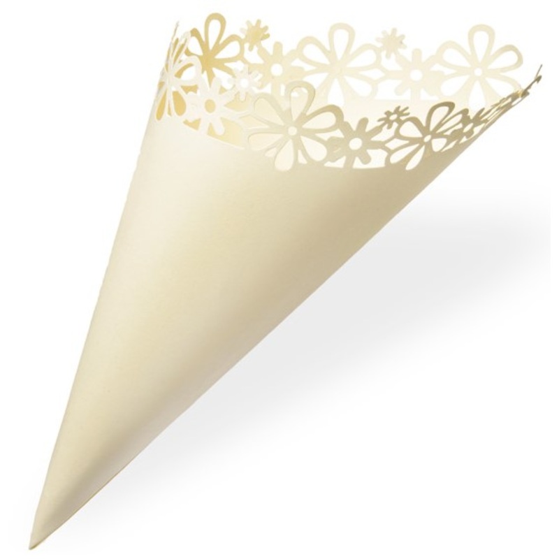 10 Flower pointed bags 19cm